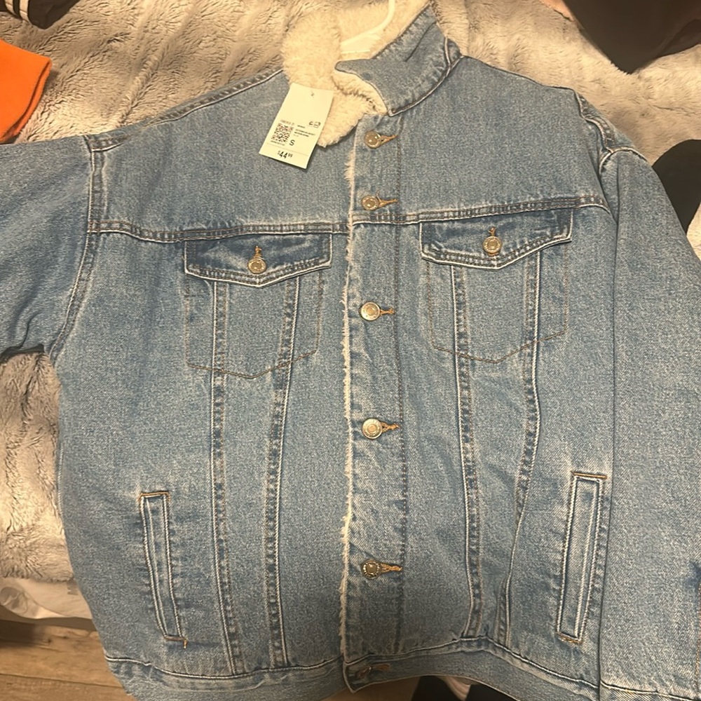 jean fluffy jacket